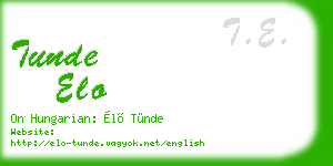 tunde elo business card